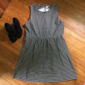 J.Crew Black & White Stripped Dress